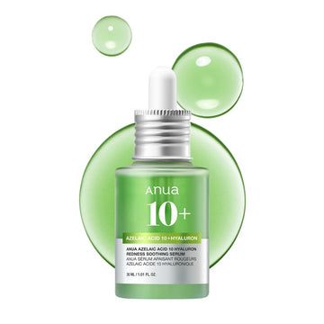 Anua Azelaic Acid 10 Hyaluron Redness Soothing Serum 30ml Facial Serum for Sensitive Skin Vegan Korean Skincare with Hyaluronic Acid and Niacinamide