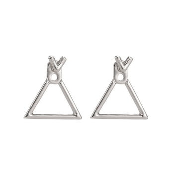 Hollow Diamond Square Stud Earrings For