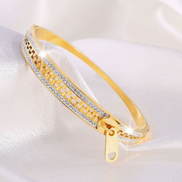 Titanium Steel Zipper Girls Advanced Personalized Bracelet
