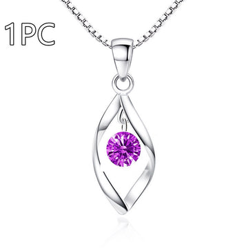 Zircon Twist Fashion Necklace Pendant Couple