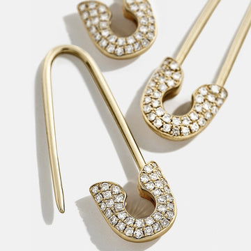 Alloy Pin Rhinestone Stud Earrings Set