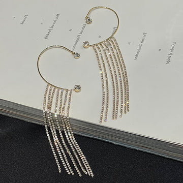 Fashionable Simple Long Tassel Earrings Geometric