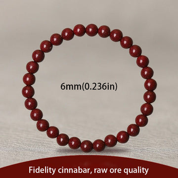 Plain Cinnabar Bracelet For Men And