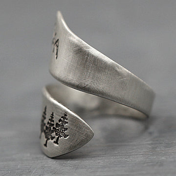 Mountain Forest Opening Adjustable Ring In