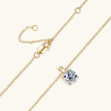 Classic Four Claw Diamond Necklace High