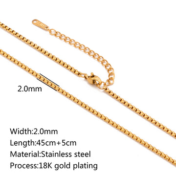 Stainless Steel Vacuum Plated 18K Gold