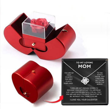 Fashion Jewelry Box Red Apple Christmas Necklace