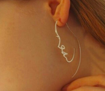 Creative Abstract Face Contour Earrings Trendy