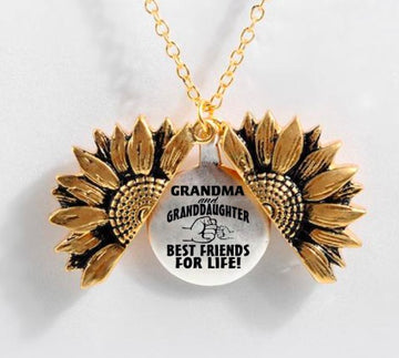 Sunflower Double Layer Lettering Necklace Stylish
