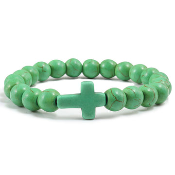 Blue Turquoise Cross Bracelet Unisex National