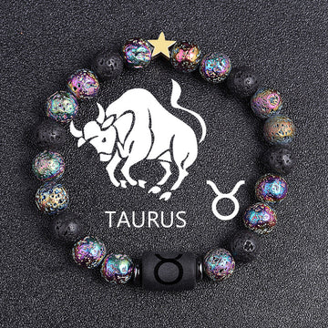 European And American Twelve Constellation Natural Bracelet