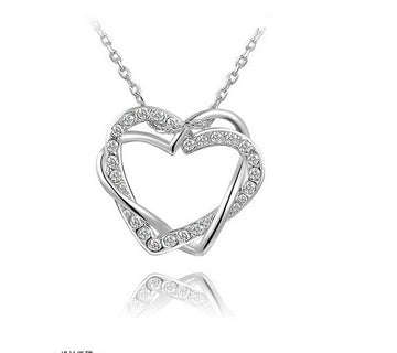 Yiwu Fashion Jewelry Customized Double Diamond Necklace