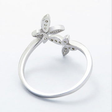 Sterling Silver Adjustable Butterfly Ring With