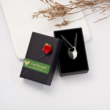 Minimalist Lovers Matching Friendship Heart Pendant Necklace