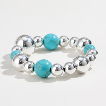 Elegant Turquoise Beaded Necklace For Women