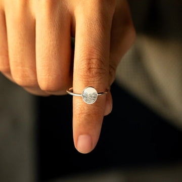 S925 Pure Silver Sea Wave Storm Ring