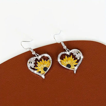 Cute Lady Animal Bee Sunflower Heart