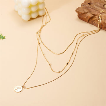 Women'S Multi Layer Necklace Simple Rose