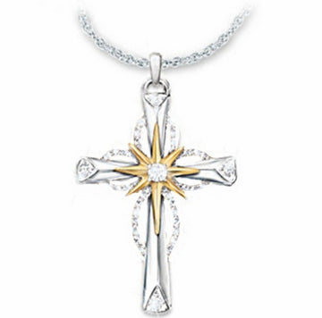 Octagonal Star Cross Alloy Pendant For