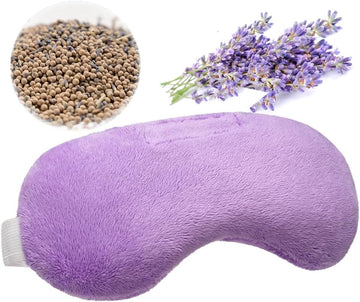Umisleep Lavender Eye Mask Aromatherapy Weighted Sleep Mask for Dry Eyes Microwave Heated Eye Cover Moist Compression Pain Relief Eye Pillow for Puffy Eyes Sinus Pain Purple