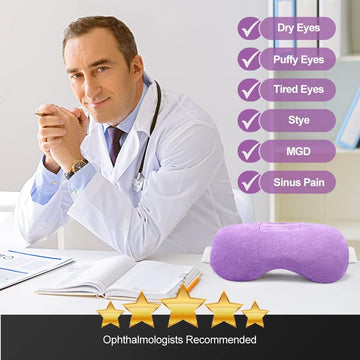 Umisleep Lavender Eye Mask Aromatherapy Weighted Sleep Mask for Dry Eyes Microwave Heated Eye Cover Moist Compression Pain Relief Eye Pillow for Puffy Eyes Sinus Pain Purple