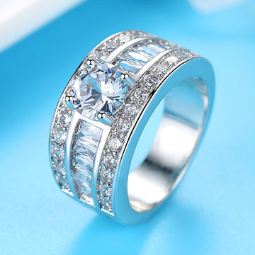 Fashion Jewellery Zircon Claw Heart Arrow Ring