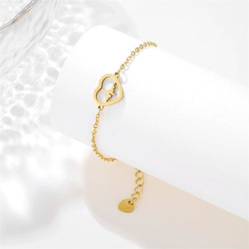Women'S Heart Shaped Ecg Bracelet Versatile