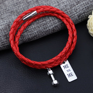 3 Lap Woven Pu Rope Bracelet