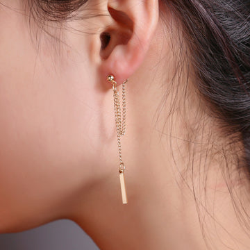 Women'S Geometric Pattern Tassel Simple Stud