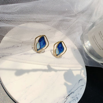 S925 Silver Stud Earrings Simple Women'S