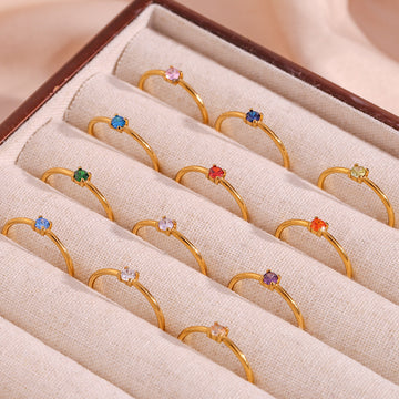 Fashion Simple Light Luxury Birthday Ring