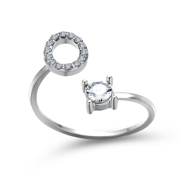 New Design Adjustable 26 Initial Letter Ring