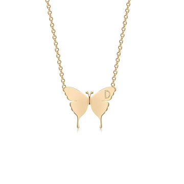 Geometric Butterfly Pendant Necklace For Women