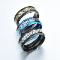Titanium Steel Dragon Ring Handcrafted Stainless