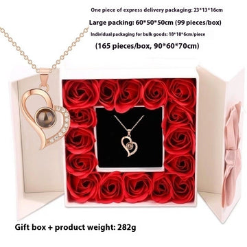 I Love You Projection Necklace Women'S