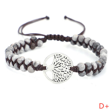 Woven Twine Double Tree Of Life Bracelet