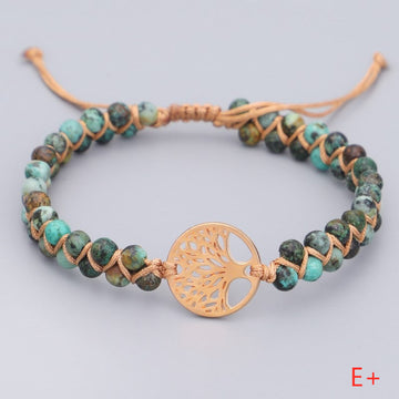 Woven Twine Double Tree Of Life Bracelet