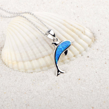 Ocean Dolphin Pendant Copper Necklace With