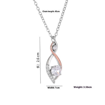Simple Smart Necklace Two Tone Electroplating