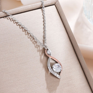 Simple Smart Necklace Two Tone Electroplating