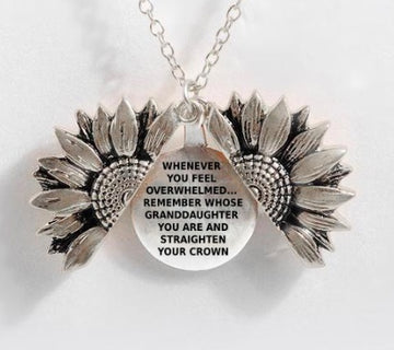 Sunflower Double Layer Lettering Necklace Stylish