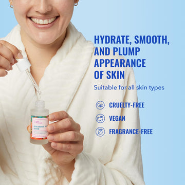 Good Molecules Hyaluronic Acid Serum 1 Percent Ultra Hydrating Facial Moisturizer for Plumper Skin