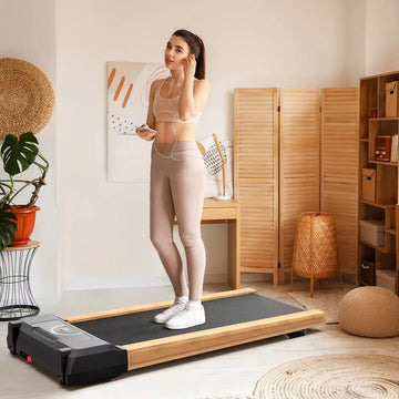 Walking Pad Under Desk Treadmill for Home Office 2.5HP Motor Adjustable Speed 0.5 to 4 MPH 265LBS Capacity Remote Control Treadmill