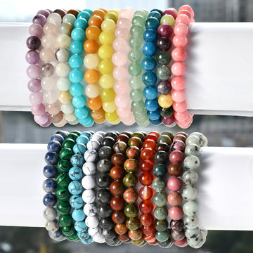 8Mm Natural Stone Tourmaline Bracelet With