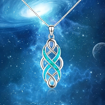 Irish Celtic Knot Pendant Necklace In