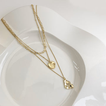 Multi Layer Unisex Clavicle Chain Triangle Necklace