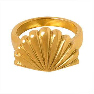 Ocean Style Personalized Scallop Ring For