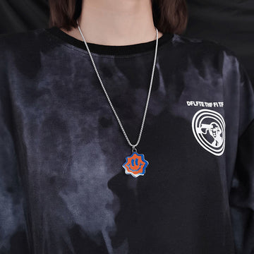 Wave Face Necklace Hip Hop Pendant