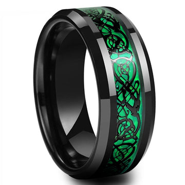 Stainless Steel Dragon Pattern Ring For