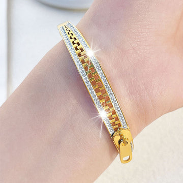 Titanium Steel Zipper Girls Advanced Personalized Bracelet